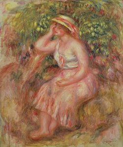 木の近くで休んでいる女性（1915〜17年）